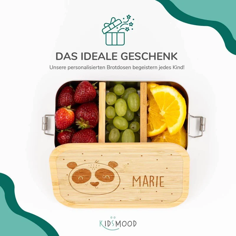 Brotdose personalisiert Panda Bär