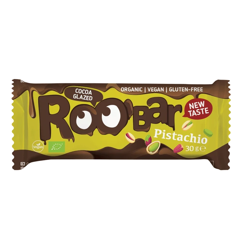 Bio Chocolate Covered Pistachio Bar, Roobar