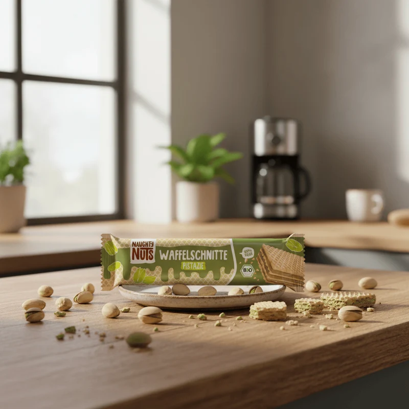 Bio Wafer with Pistachio Cream, Naughty Nuts