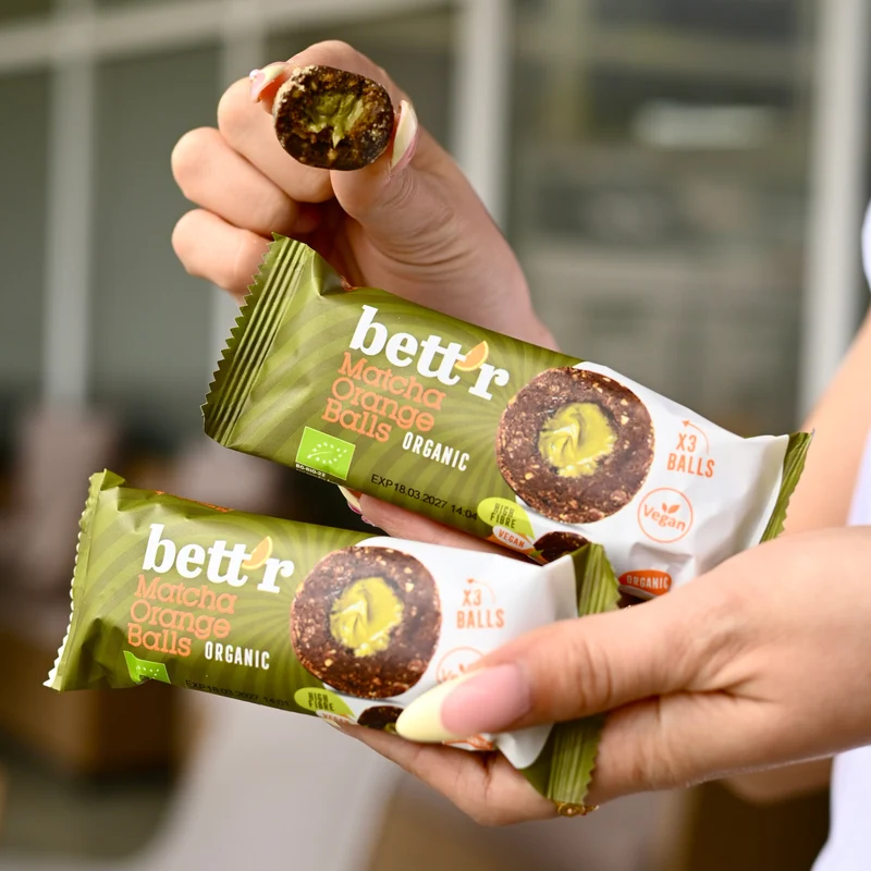 Bio Fruit balls with Matcha and Orange, Bett'r