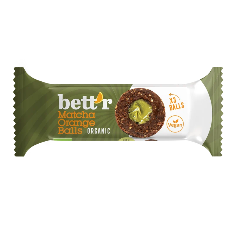 Bio Fruit balls with Matcha and Orange, Bett'r