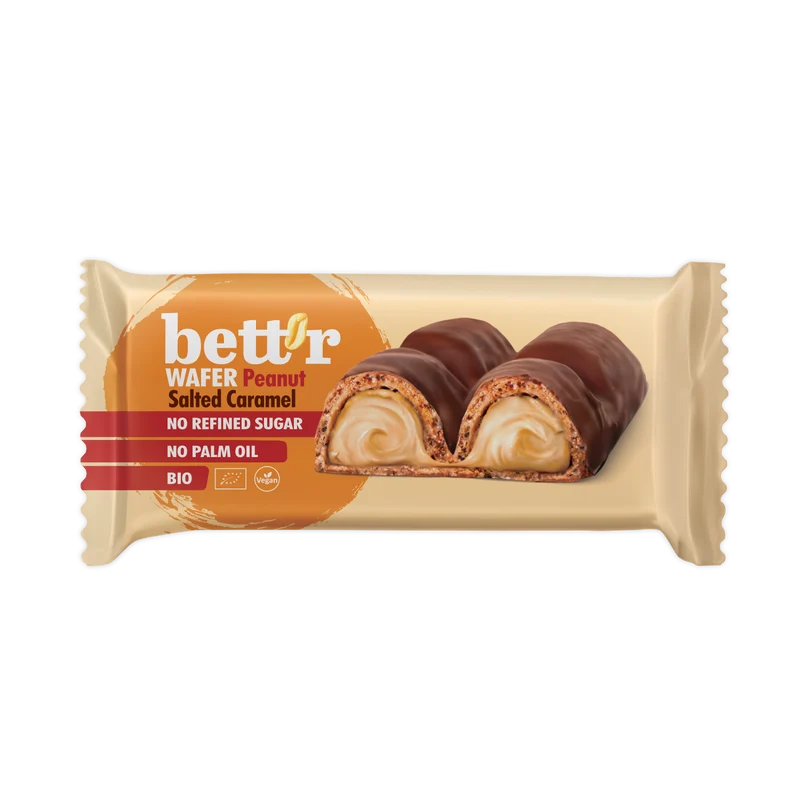 Bio Wafer Bar Peanut Salted Caramel, Bett'r