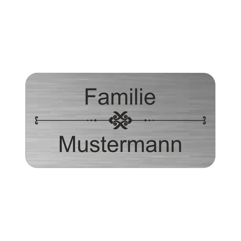 Edelstahl Türschild Werbeschild mit individueller Gravur 100 × 50 mm