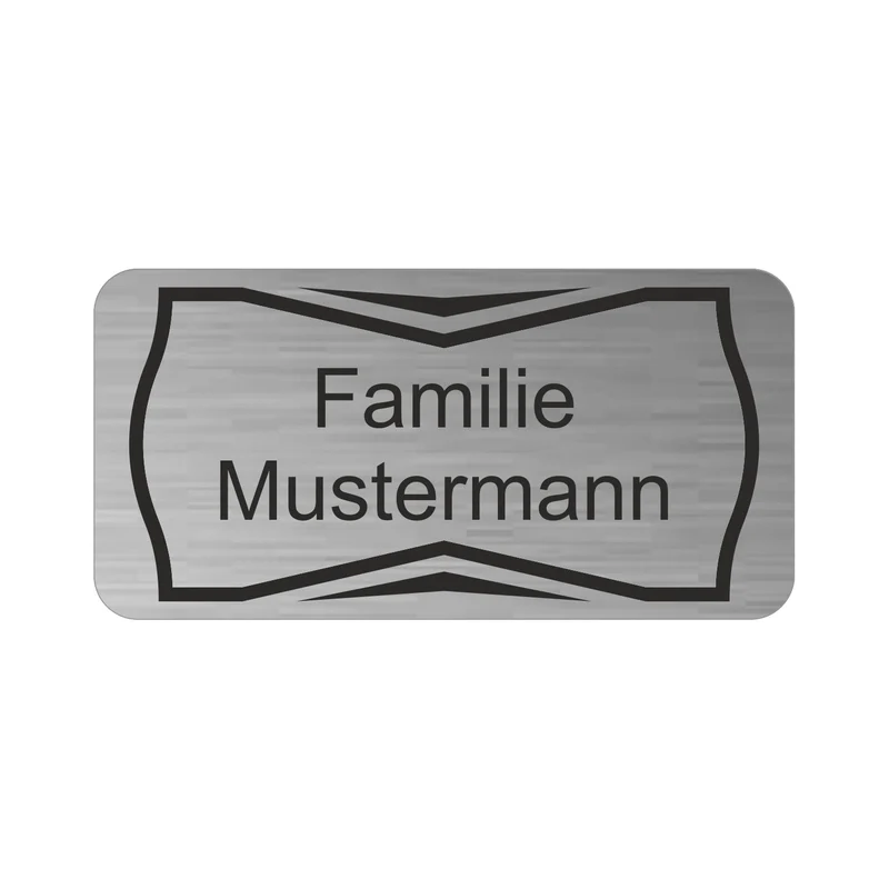 Edelstahl Türschild Werbeschild mit individueller Gravur 100 × 50 mm