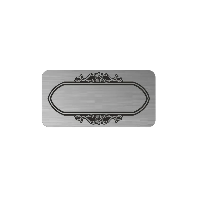 Edelstahl Türschild Werbeschild mit individueller Gravur 100 × 50 mm
