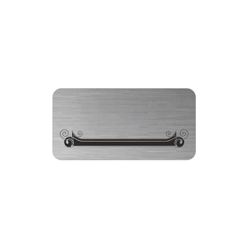 Edelstahl Türschild Werbeschild mit individueller Gravur 100 × 50 mm