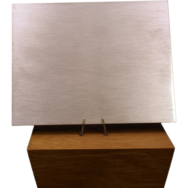 Edelstahl Türschild Werbeschild mit individueller Gravur 100 x 125 mm
