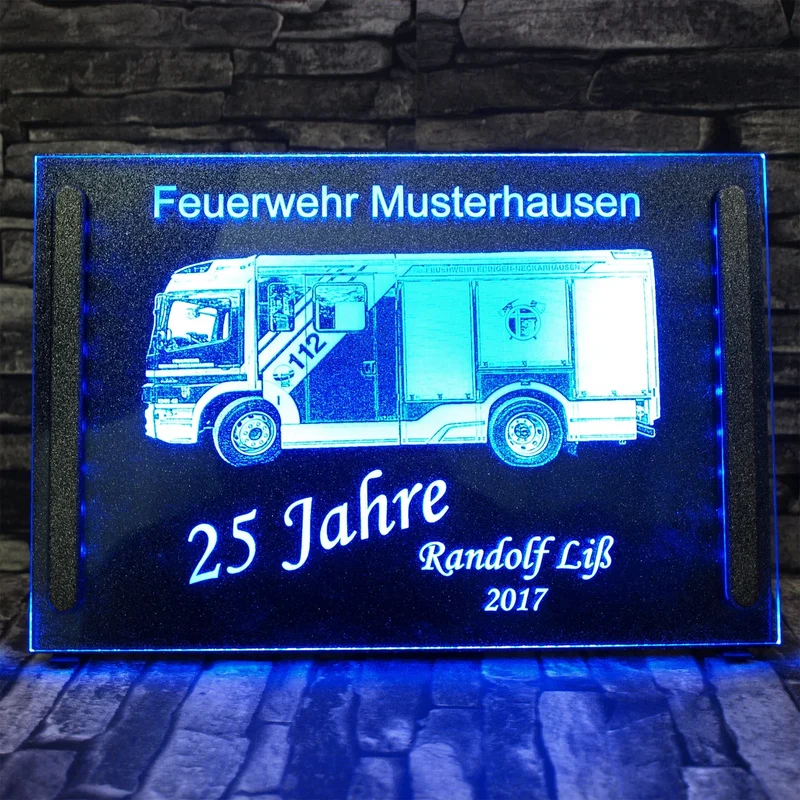 Acrylbild Gravur individuell LED-Beleuchtung verschiedene Größen