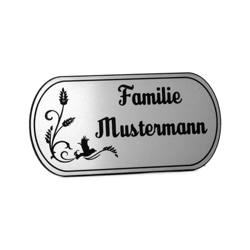 LaserAcryl Türschild Typ B mit Gravur; verschiedene Größen