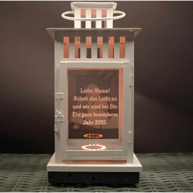 Ambiente Lampe mit flackerndem LED Licht ähnlich einer Kerze