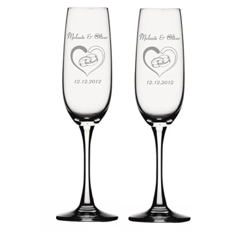 Geschenkset: Sektgläser Soiree mit Flasche und Karton inklusive Gravur