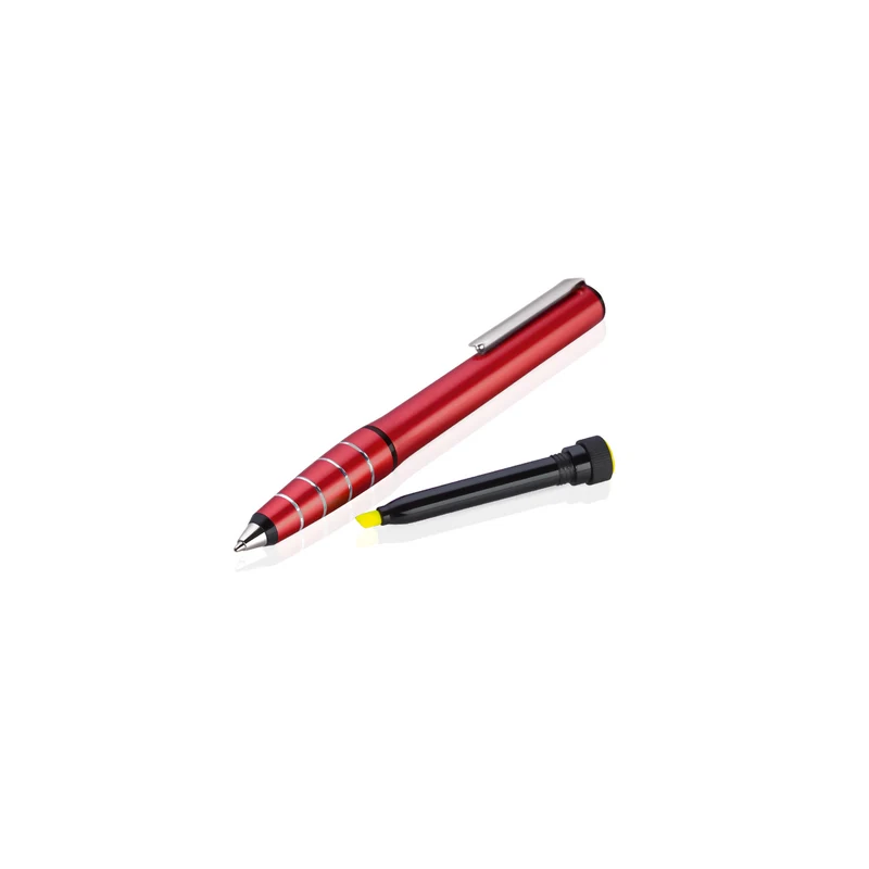 2 in 1 Kugelschreiber (Kugelschreiber + Textmarker) mit Gravur