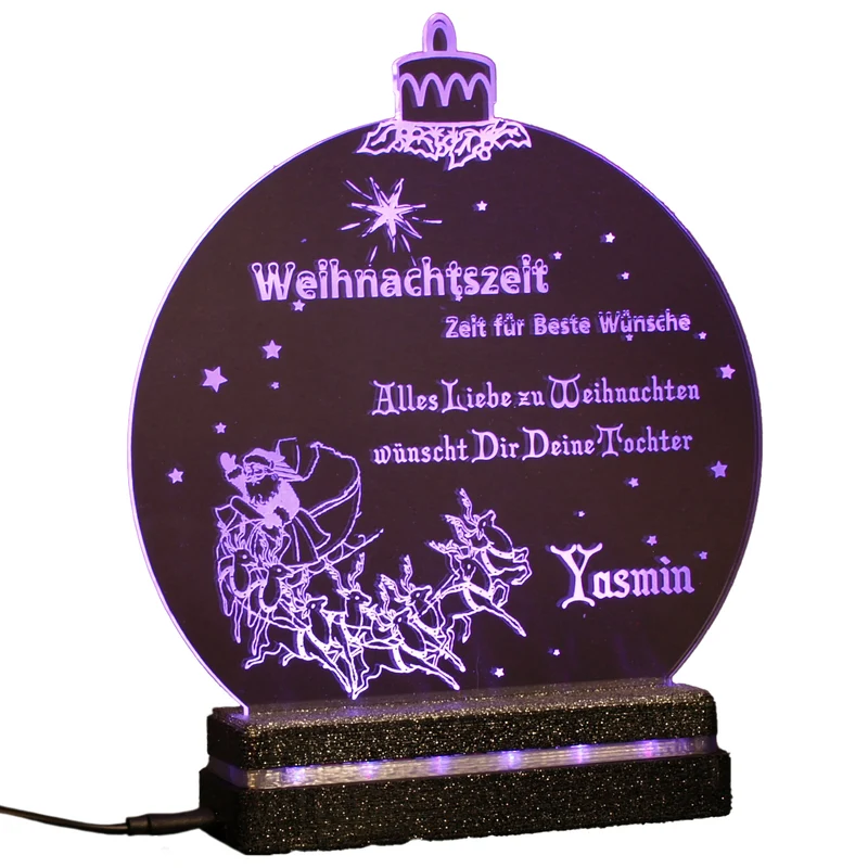Acryl LED Weihnachtskugel mit automatischem Farbwechselprogramm