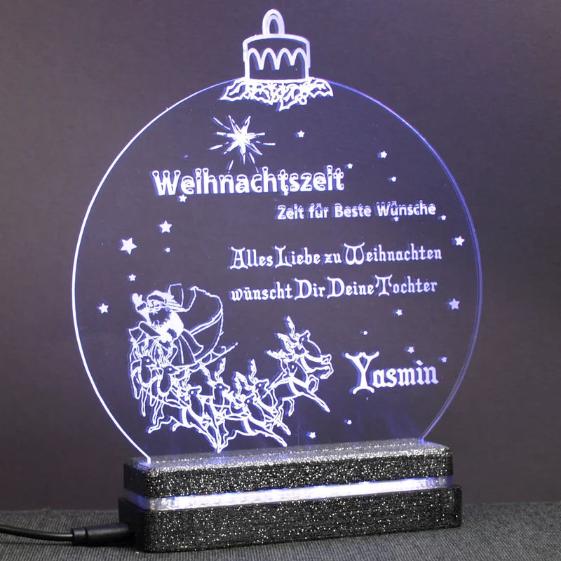 Acryl LED Weihnachtskugel mit automatischem Farbwechselprogramm