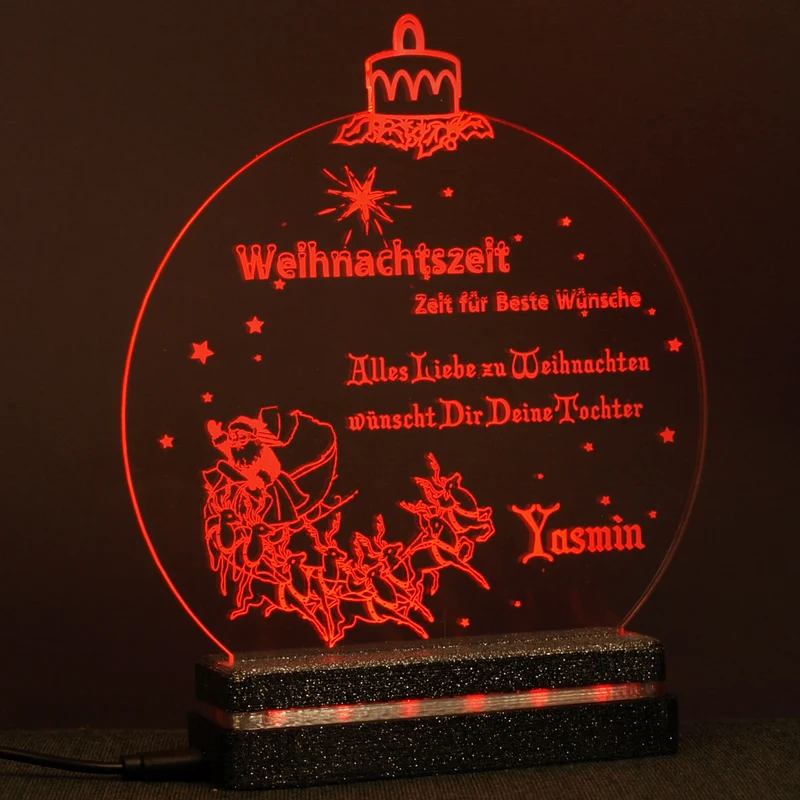 Acryl LED Weihnachtskugel mit automatischem Farbwechselprogramm