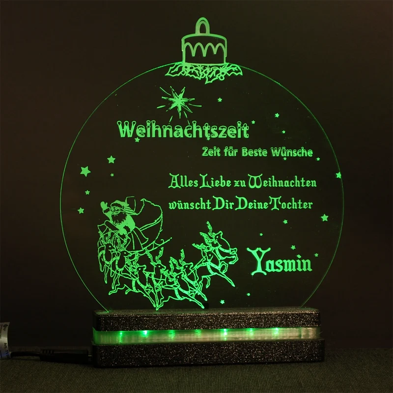 Acryl LED Weihnachtskugel mit automatischem Farbwechselprogramm