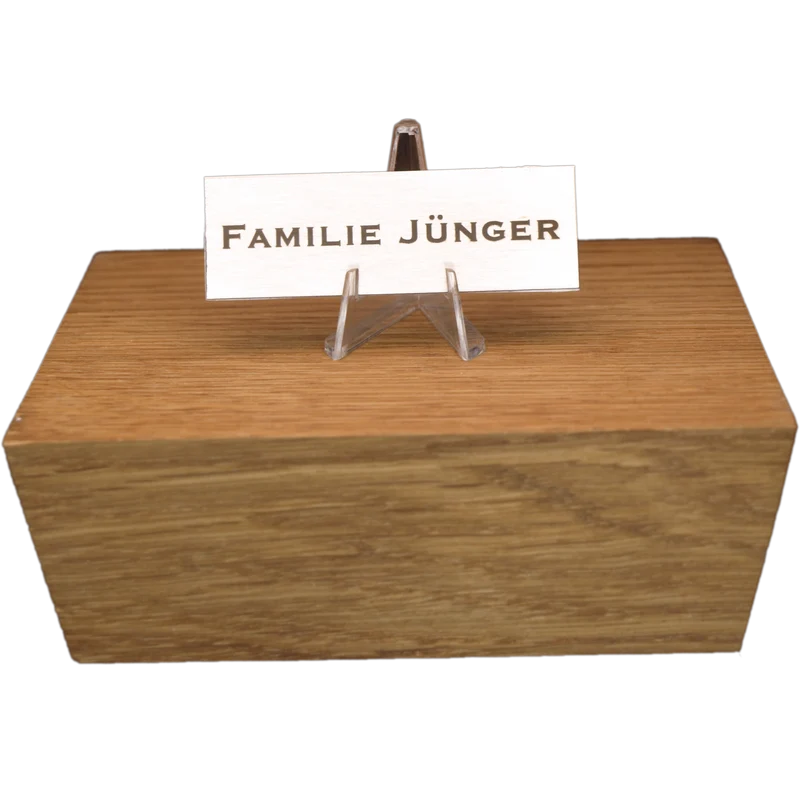 Edelstahl Namensschild Türschild mit individueller Gravur 60 x 20 mm