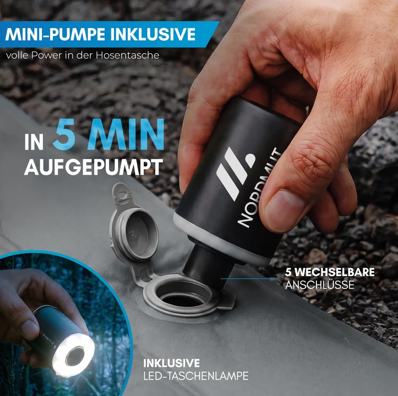 Isomatte mit Fußpumpe für 2 Personen – Vikja