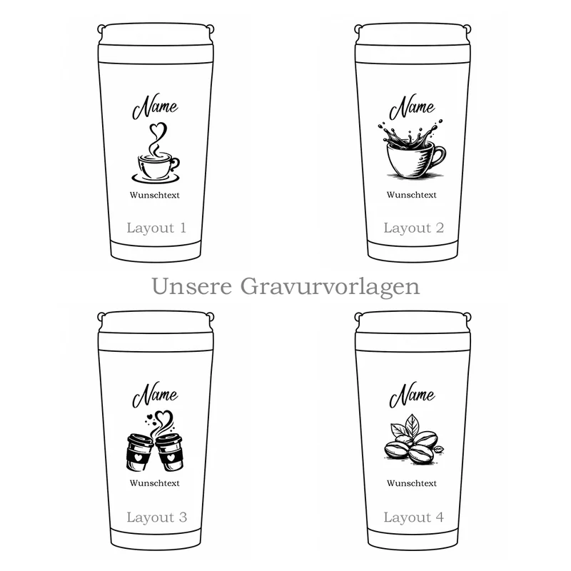 Personalisierter Coffee-To-Go Becher aus Bambus - 450 ml