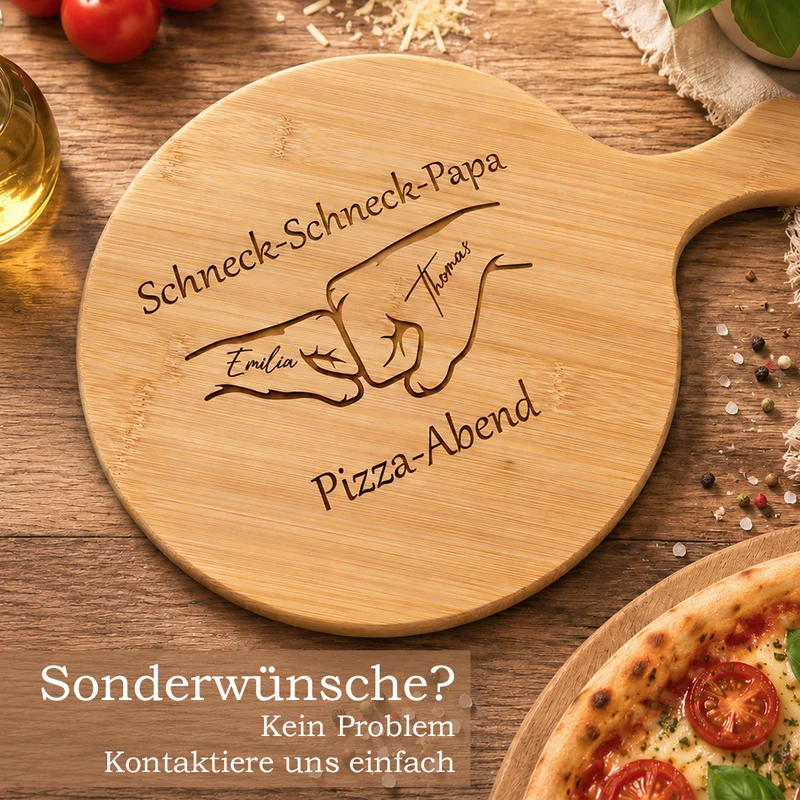 Personalisiertes Pizzabrett mit Gravur