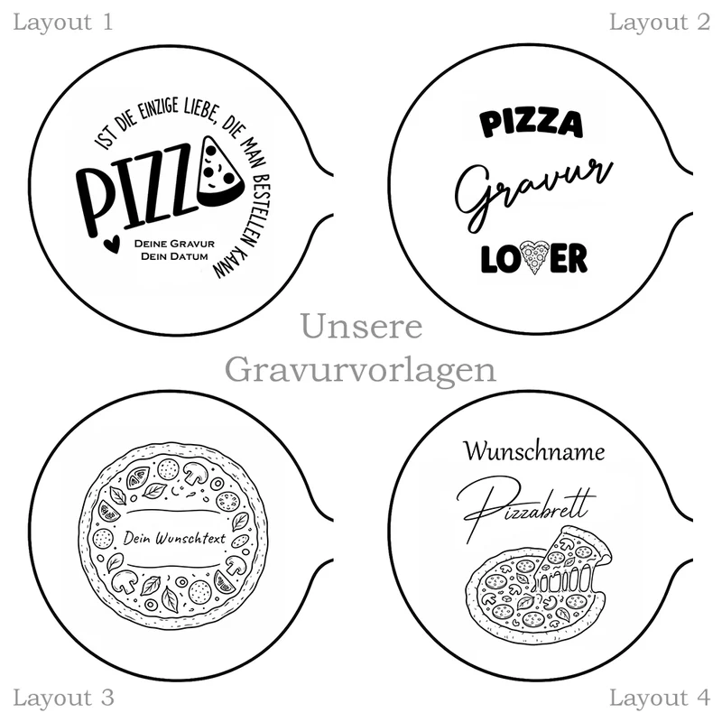 Personalisiertes Pizzabrett mit Gravur