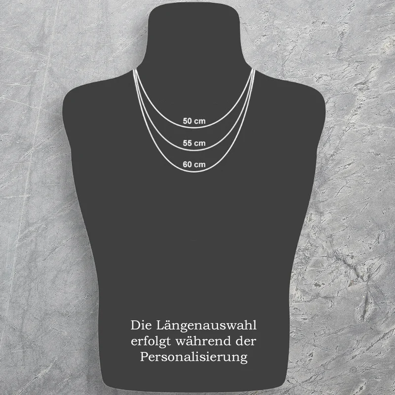 Personalisierte Kreuzkette aus Edelstahl in verschiedenen Farben