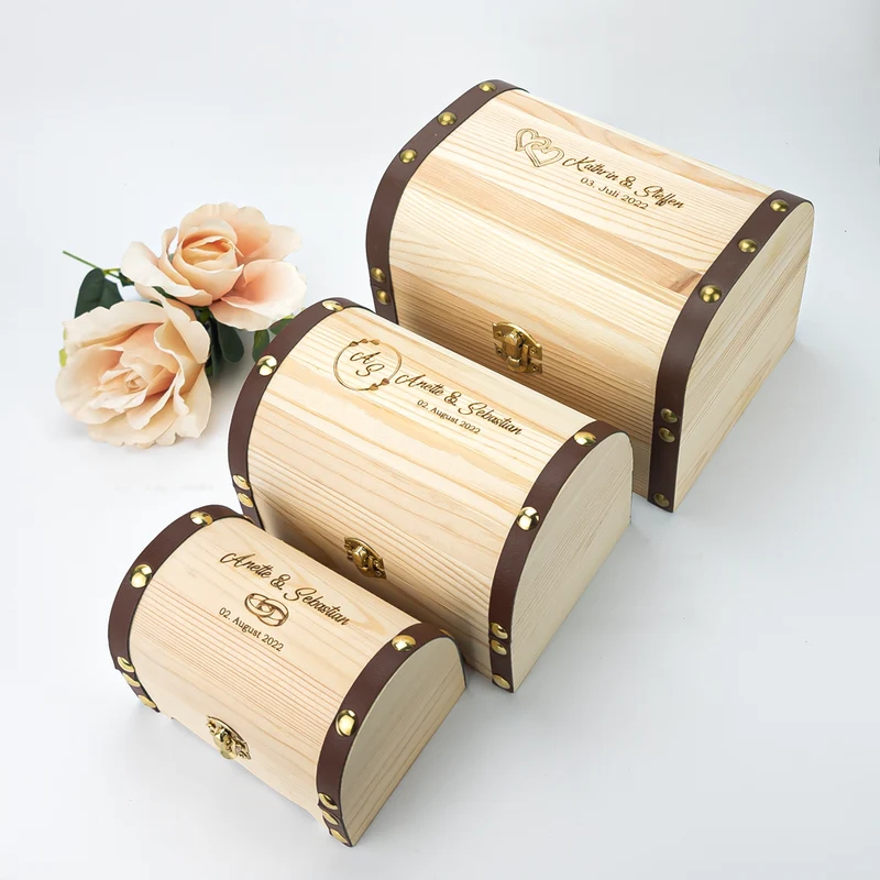 Personalisierte Schatzkiste als Geldgeschenk zur Hochzeit oder zum Geburtstag