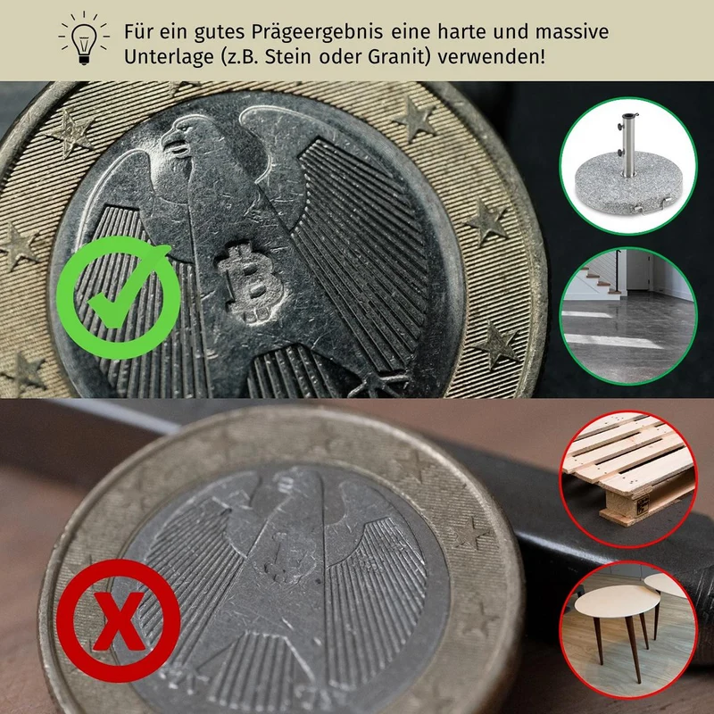 Bitcoin Schlagstempel (5er Set)