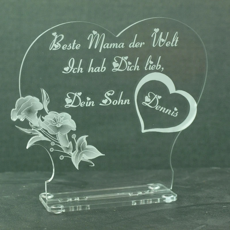 Acryl „Beste Mama“ Muttertag, mit oder ohne LED Beleuchtung