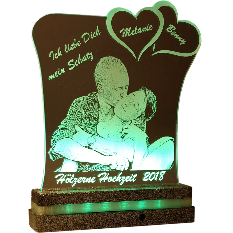 Acrylglas LED Sockel Farbwechsel