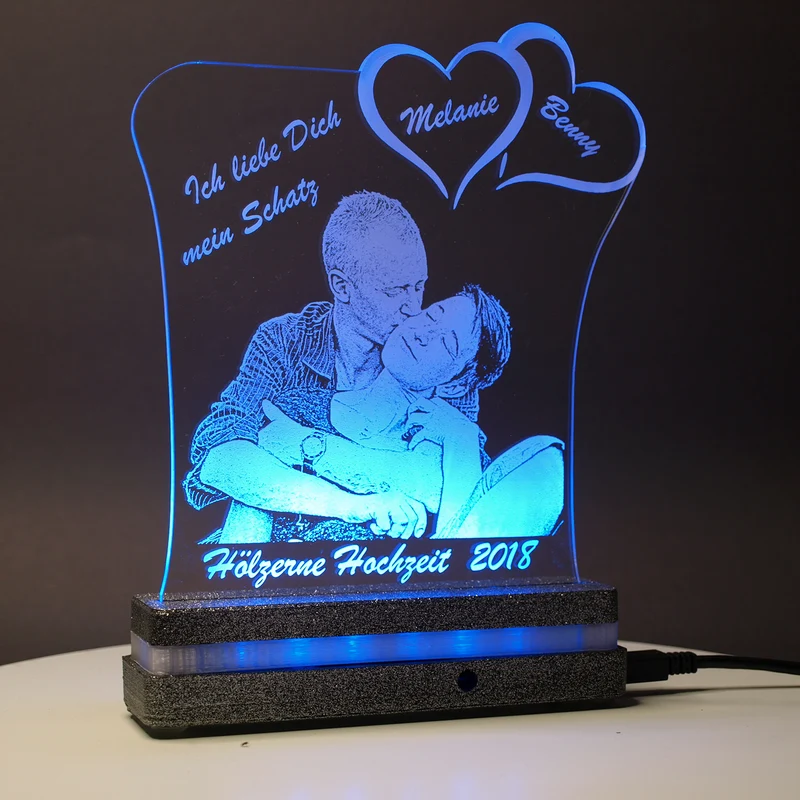 Acrylglas LED Sockel Farbwechsel