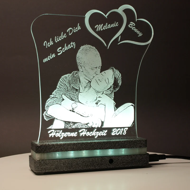 Acrylglas LED Sockel Farbwechsel
