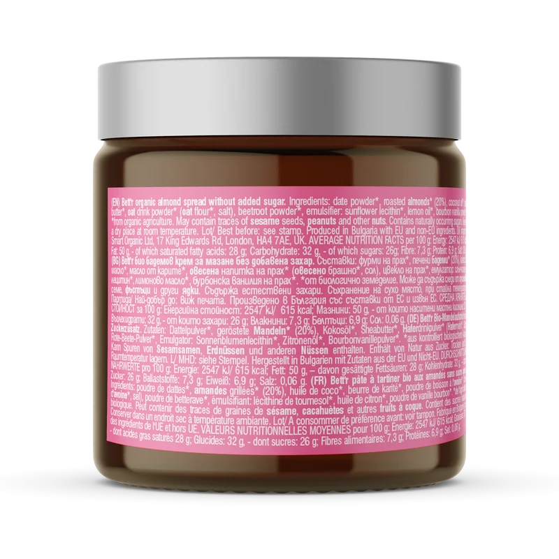Spring Almond Spread, no added sugar, Bett'r