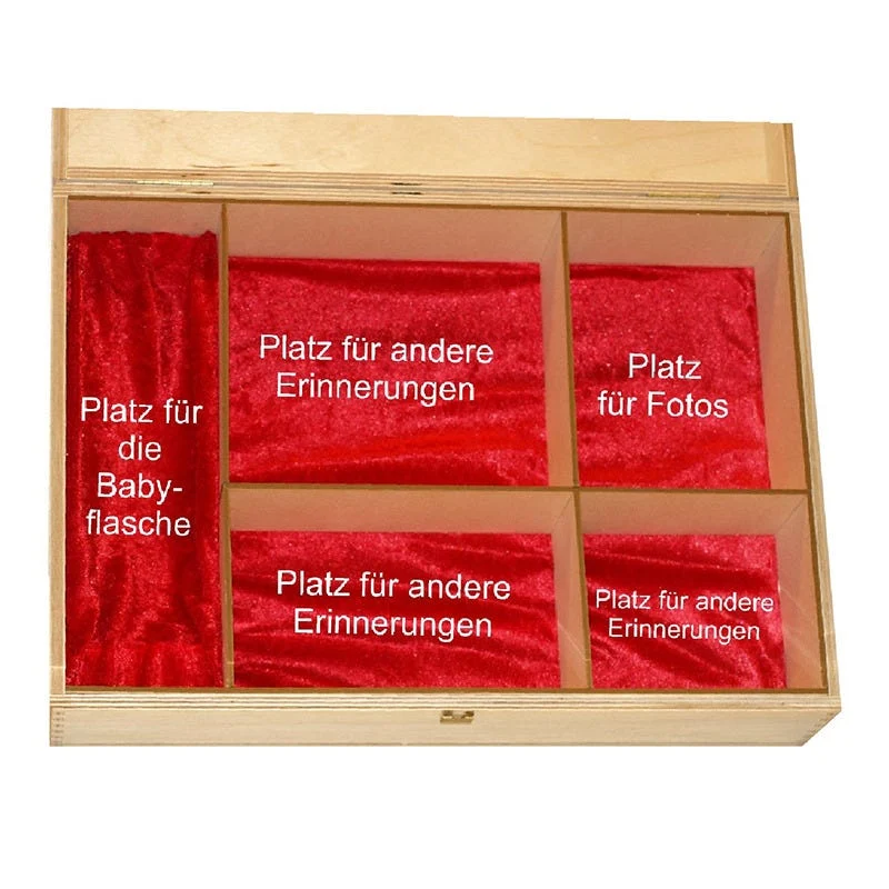 Geburterinnerungskiste mit Gravur und Strasssteinen