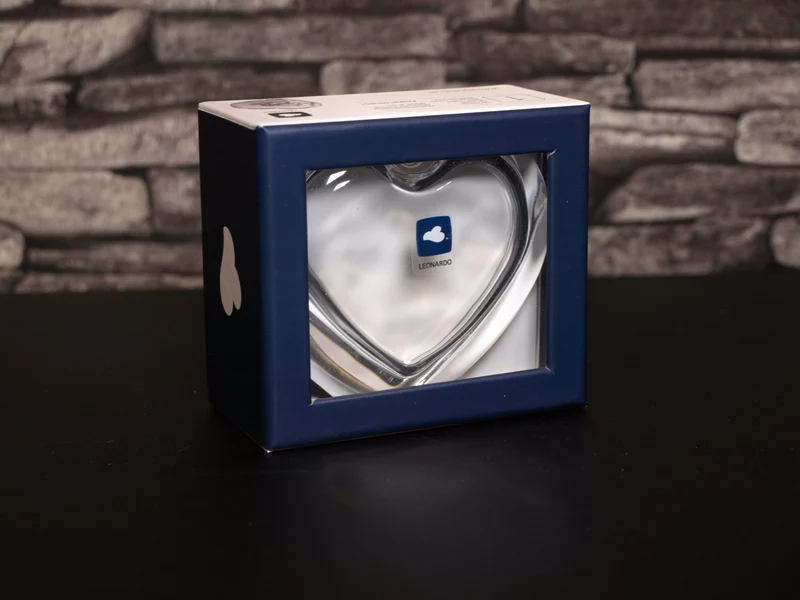 Leonardo Glasdose Herz aus der Serie HEART mit Gravur