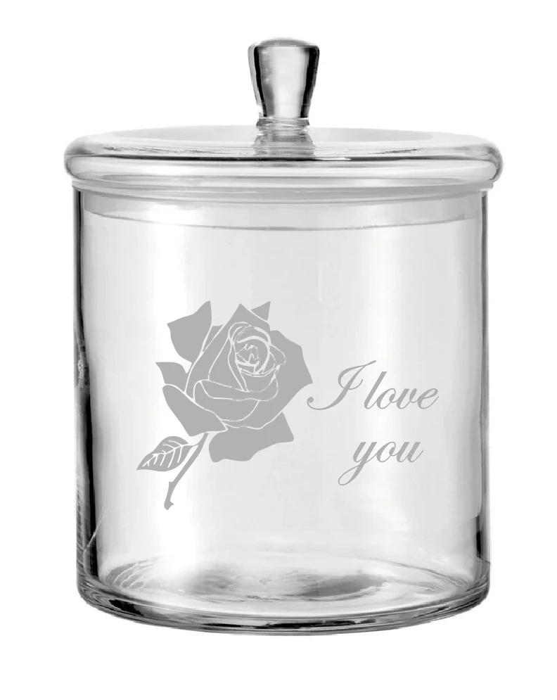 Leonardo Glasdose aus der Serie Top 1,9 Liter mit Gravur