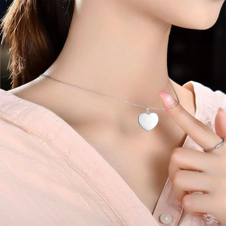 Personalisierte Herzkette für Damen aus 925 Sterling Silber