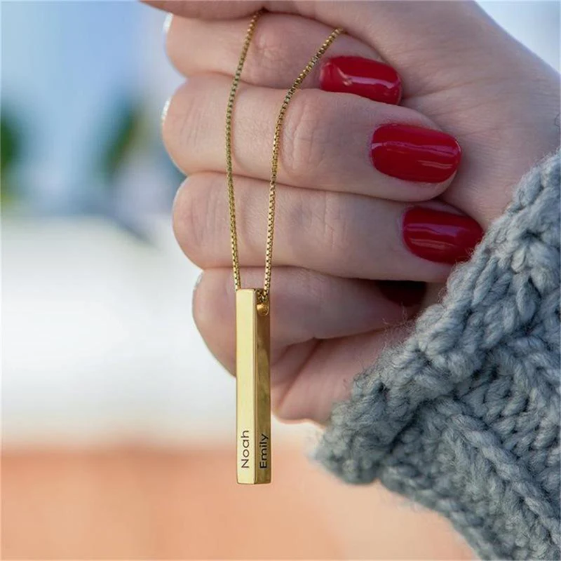 Personalisierte Barrenkette für Damen