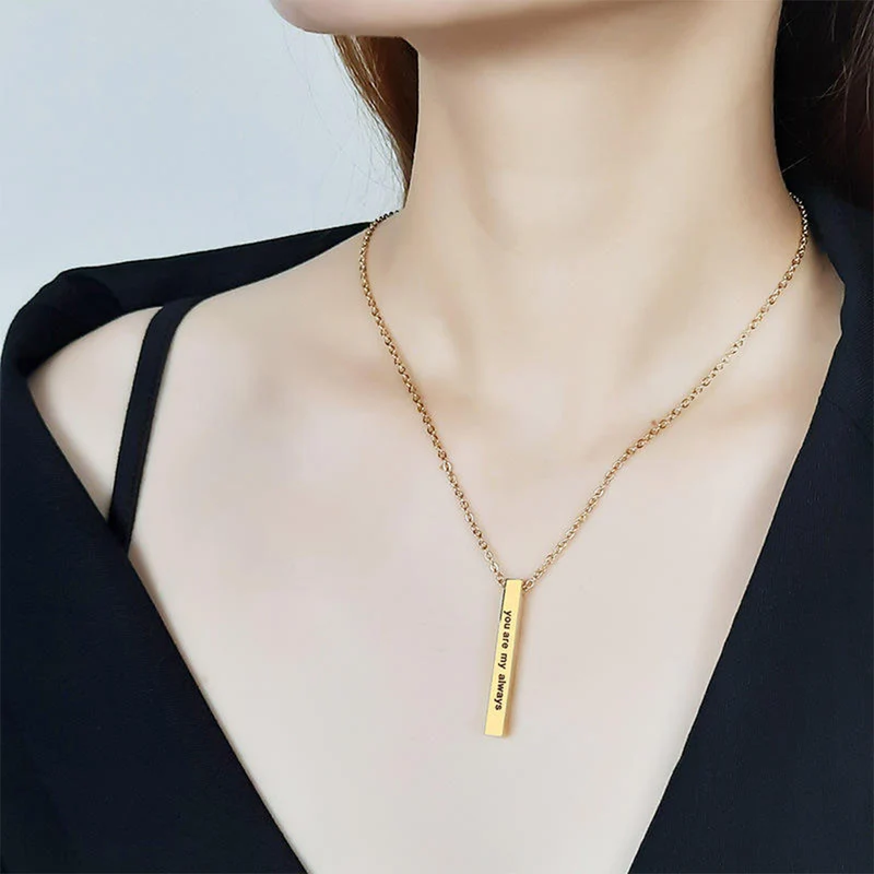 Personalisierte Barrenkette für Damen