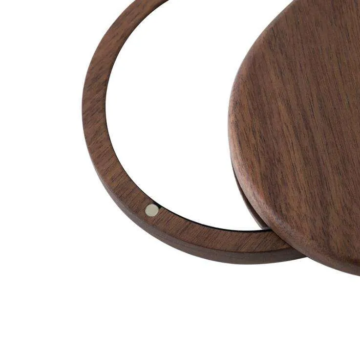 Personalisierter Taschenspiegel aus Holz als Geschenk für die Trauzeugin