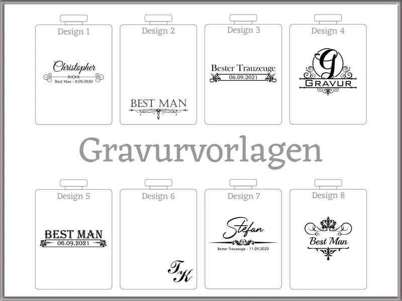 Flachmann mit Gravur inkl. Geschenkbox und Trichter