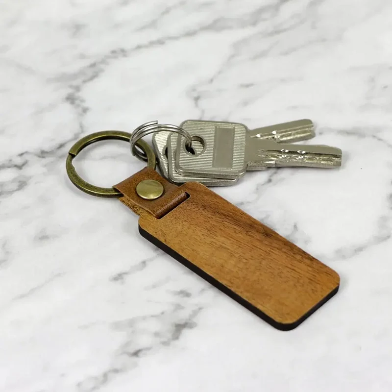 Personalisierter Schlüsselanhänger aus Edelholz - Schlüsselanhänger mit Gravur