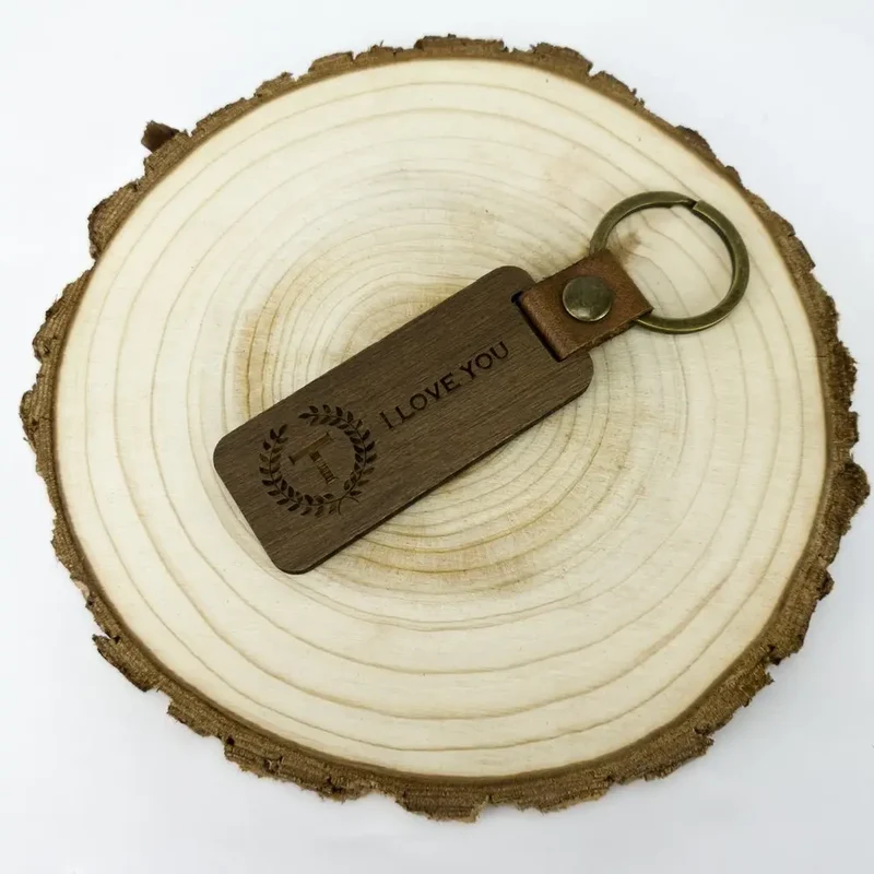 Personalisierter Schlüsselanhänger aus Edelholz - Schlüsselanhänger mit Gravur