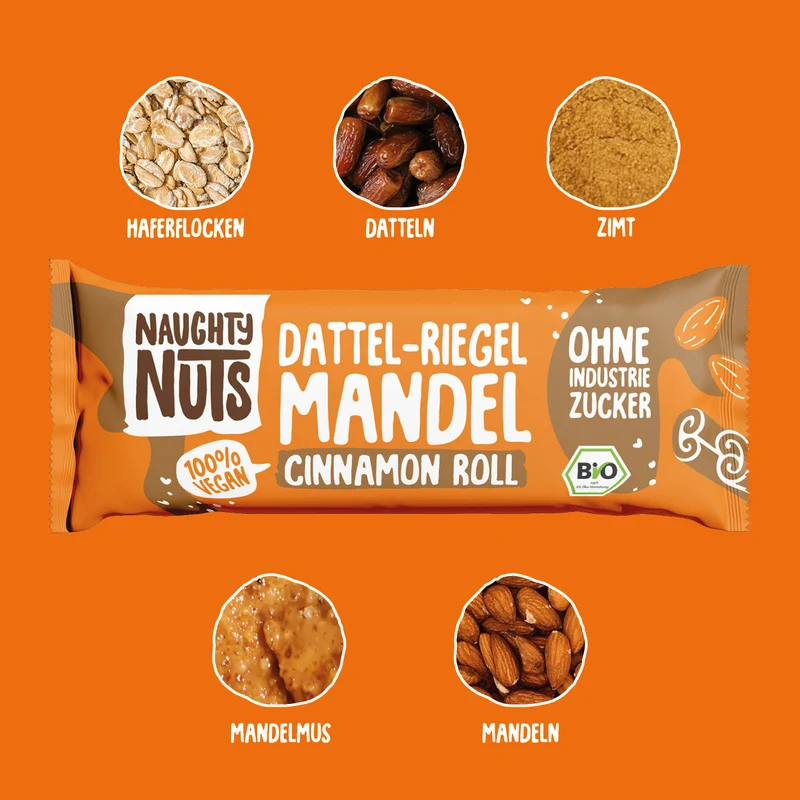BIO Date bar almond cinnamon roll