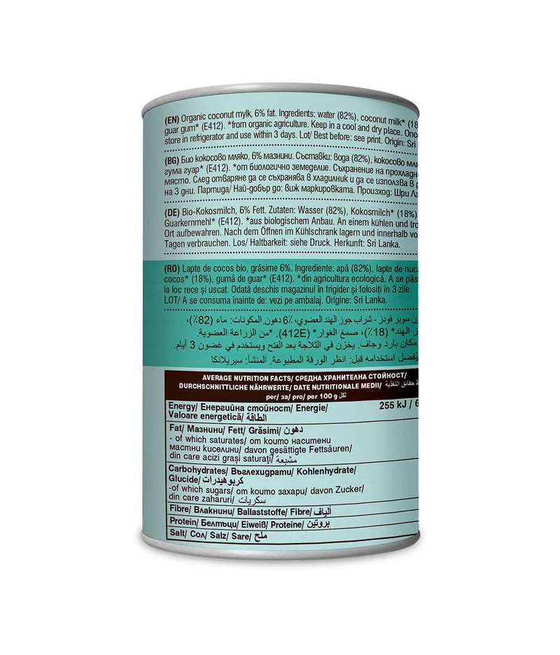 Bio Coconut mylk, 6% fats
