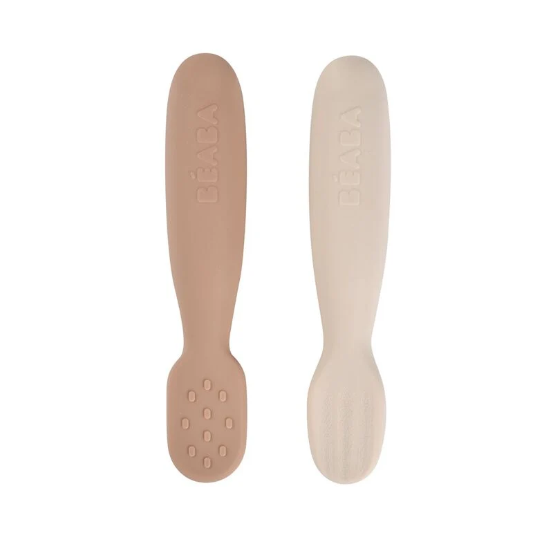 2er-Set Baby-Silikonlöffel (verschiedene Farben)