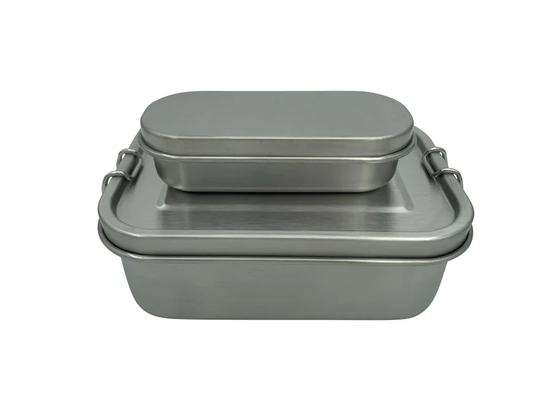 Geschenkset Wert&Voll - Auslaufsichere Lunchbox 600ml & Snackbehälter - Beide mit Gravur