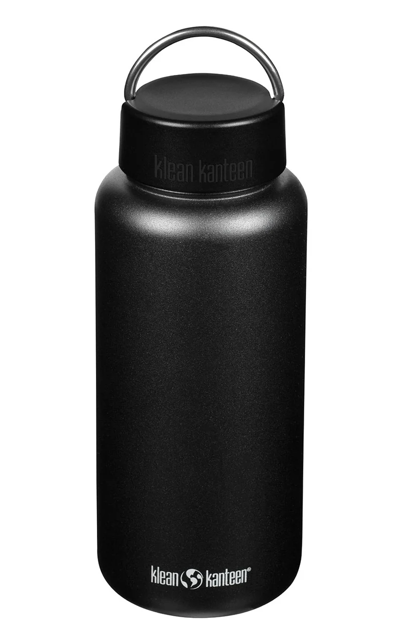 Klean Kanteen Trinkflasche Wide 1182 ml Loop Cap Schwarz