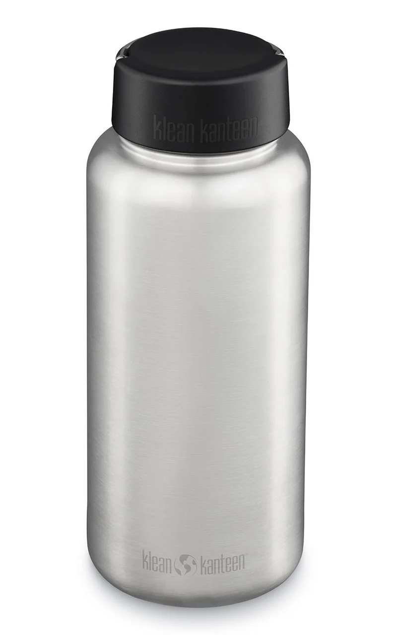 Klean Kanteen Trinkflasche Wide 1182 ml Loop Cap Edelstahl matt
