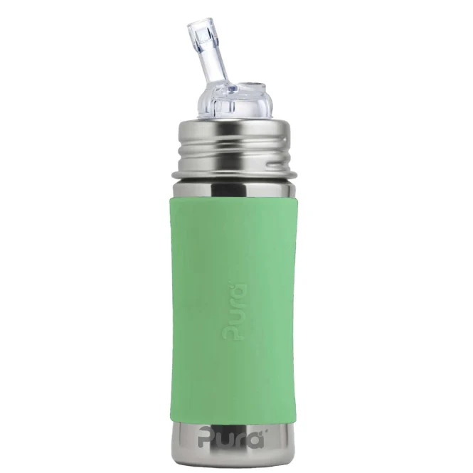 Pura Strohhalmflasche 325ml Moss
